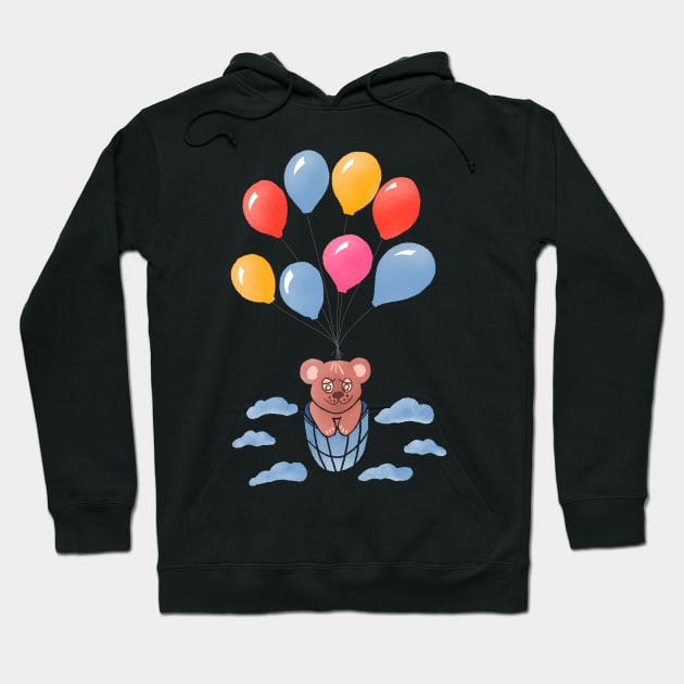 Teddy Bear and Balloons Hoodie by OneLook